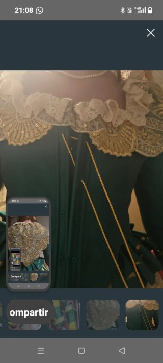 Traje de Fallera Oro y Verde