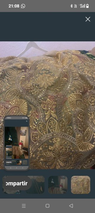 Traje de Fallera Oro y Verde