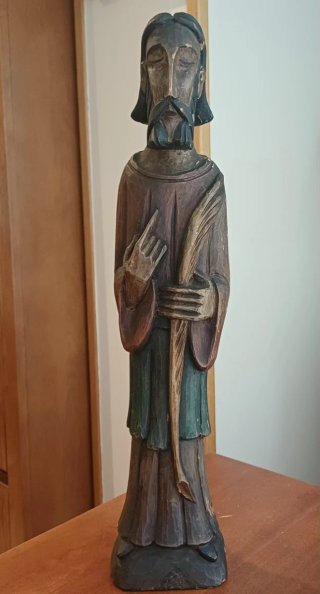 Figura religiosa antigua de madera