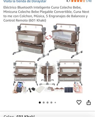 Cuna Colecho Eléctrica Bluetooth Inteligente