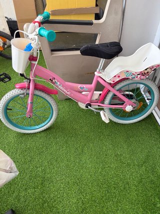 Bicicleta infantil Minnie Mouse rosa