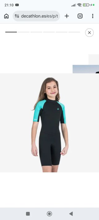 Neopreno corto niño Decathlon talla 10-11