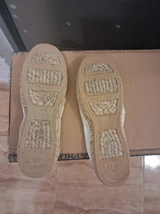 Sandalias de esparto y tela
