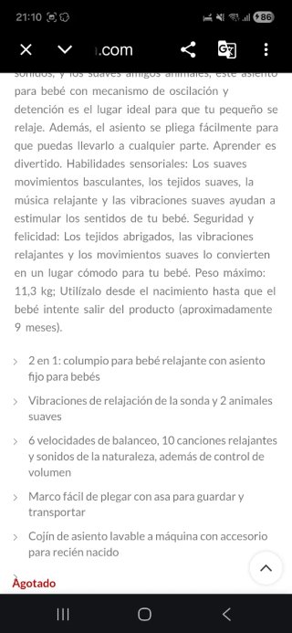 Hamaca columpio bebé Fisher-Price