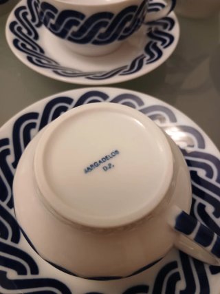 Juego de té Sargadelos porcelana azul