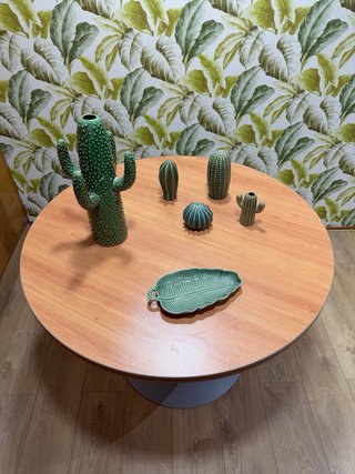 Mesa redonda madera y metal