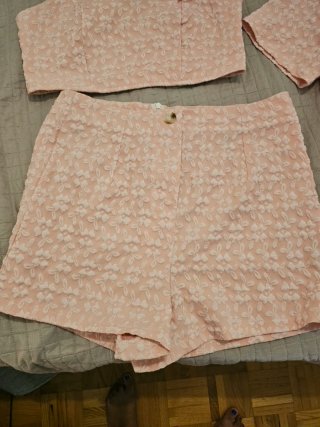Conjunto Shein floral rosa