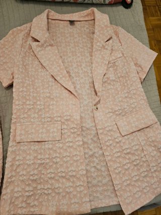 Conjunto Shein floral rosa