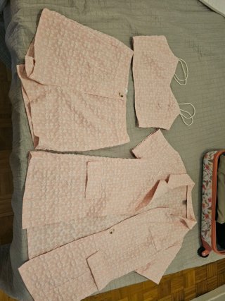 Conjunto Shein floral rosa