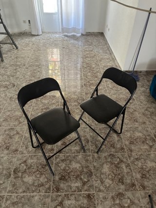 Sillas plegables negras (2 unidades)