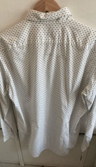Camicia uomo a pois bianca