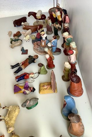 Lote de Antiguas Figuras de Belén Barro