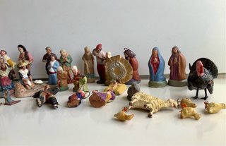 Lote de Antiguas Figuras de Belén Barro