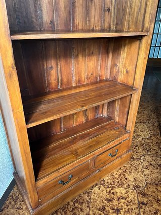 Librería madera estilo colonial