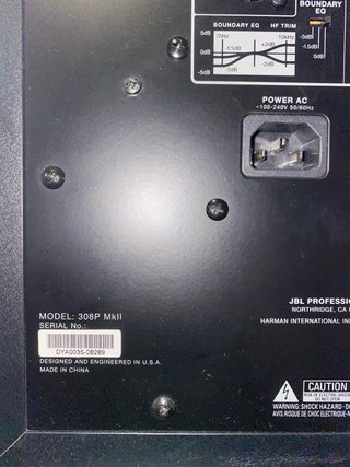 Monitores Estudio JBL 308 MKII Negros