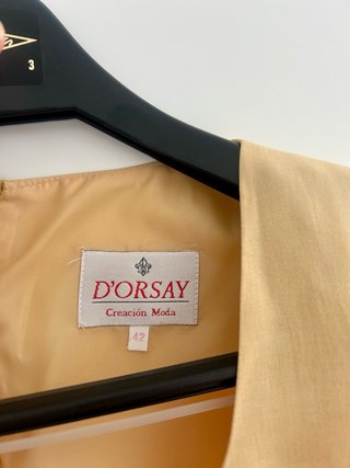 Vestido cóctel amarillo con flores