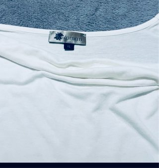 Camiseta blanca de algodón