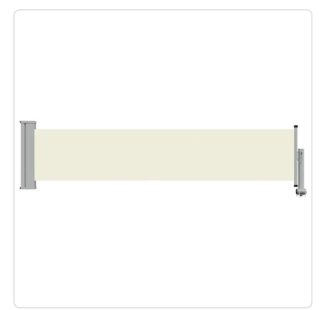 Toldo lateral retráctil crema 60x300 cm