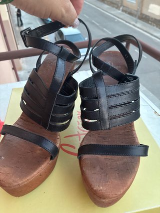 Sandalias Castañer Cuña Negra T41