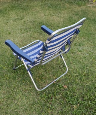 Silla Plegable Playa Aluminio ALCO Azul