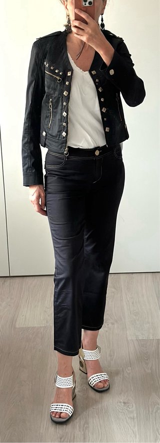 Roberto Verino Pantalones negros con costuras