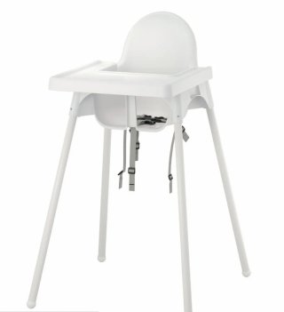 Silla trona Ikea blanca