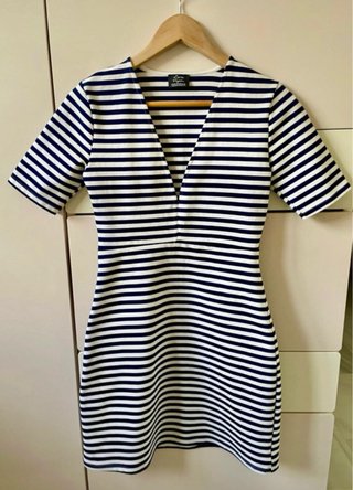 Vestido Zara Rayas Talla M