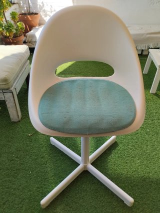 Silla de escritorio infantil blanca