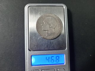 2 Monedas Plata UNA PESETA Alfonso XII 1882 y 1885