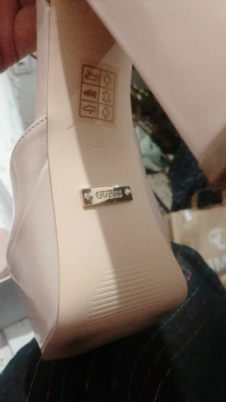 Zapatos Guess Beige Tacón Plataforma
