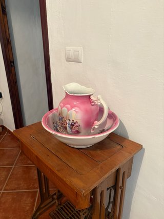 Palangana y jarra de cerámica vintage