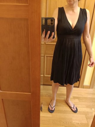 Vestido negro tirantes lactancia M o como uso norm