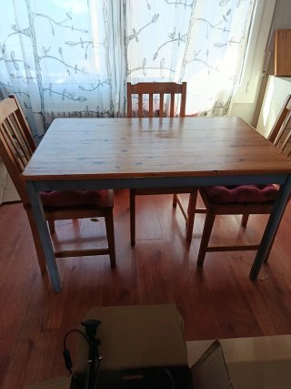 4 Sillas Comedor Madera Pino IKEA