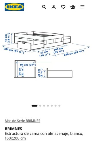 Estructura Cama BRIMNES IKEA Blanca