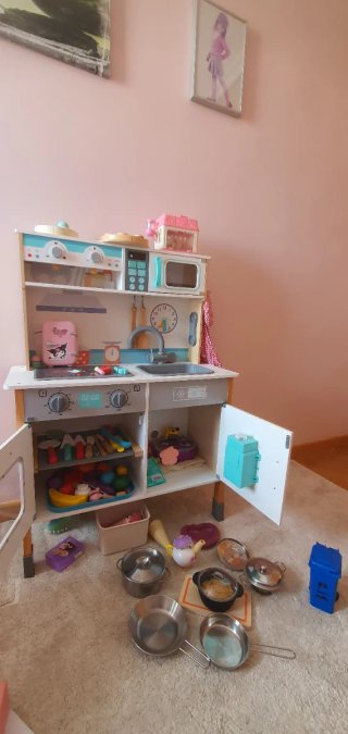 Cocina de juguete de madera