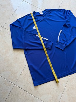 Maglia Adidas Vintage Blu Maniche Lunghe Taglia L