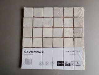 Mosaico Baldosa MG Valencia 30x30cm Blanco gris