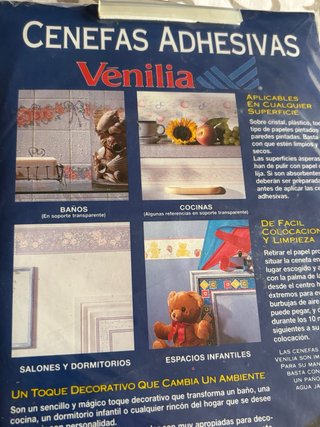 Lote 3 x 5m Cenefas Adhesivas Venilia Vintage