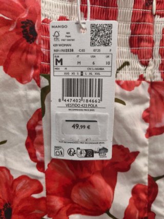 Vestido MIDI floral Mango Talla M