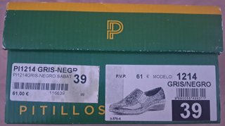 ZAPATOS PITILLOS NEGROS PARA MUJER T-37