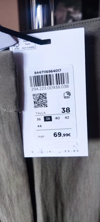 Pantalones Tintoretto Verde Oliva Sin Estrenar