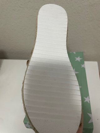 Sandalias cuña bio yute hebilla doble