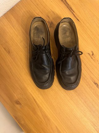 Arket Zapatos Derby Cuero Negro