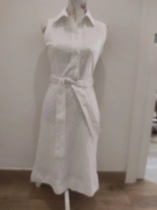 Vestido blanco Amitié sin mangas