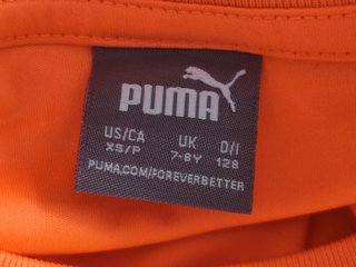Camiseta infantil Puma naranja y negra