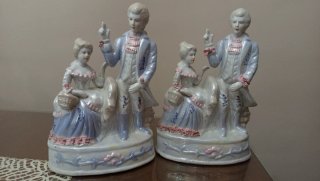 Figuras de porcelana pareja estilo antiguo