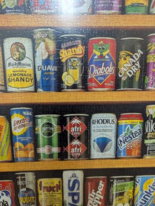 Puzzle Cuadro Latas Bebidas Vintage
