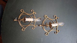 Coppia Applique Vintage Dorate
