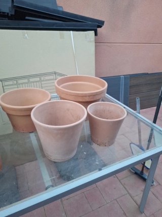 Macetas de barro terracota (varias)