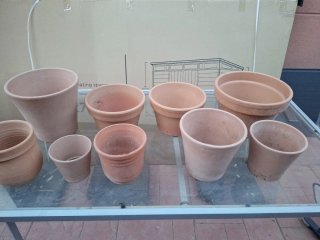 Macetas de barro terracota (varias)